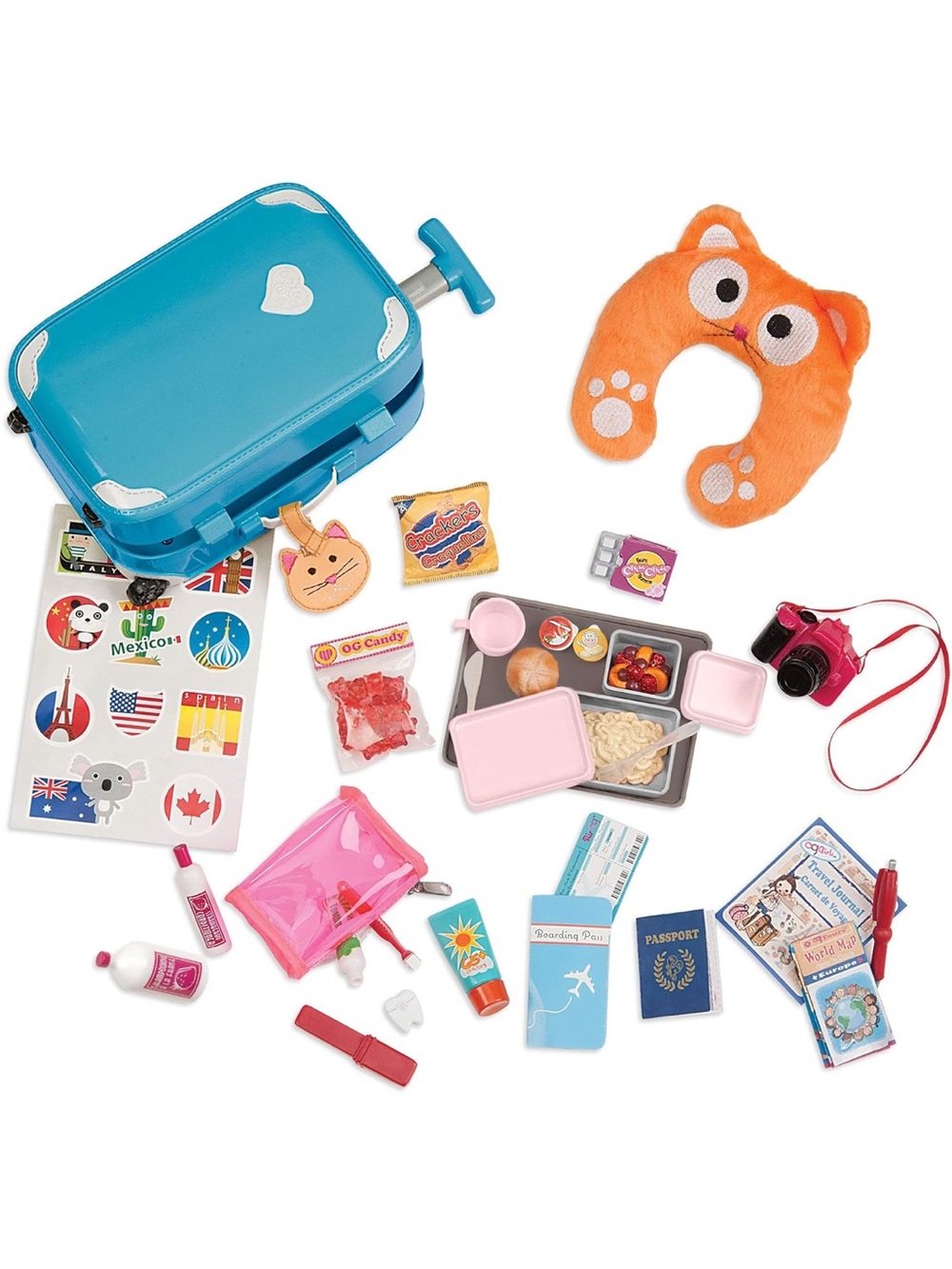Our Generation Well Traveled Travel Accessory Set EUC